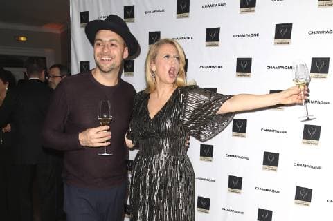 Max Mutzke and Barbara Schöneberger at the presentation of the Champagne Prize for Joy of Life 2019 in the Hotel Louis C Jacob Hamburg 11 02 2019 Foto:xH.xHartmannx xFuturexImage