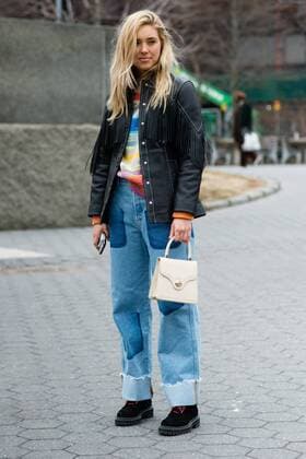 A chic showgoer attending the Zimmermann show during New York Fashion Week - Feb 11, 2019 - NYFW: Fall 2019 Street Style Day 5, New York New York United States  Copyright: xx h_00580086
