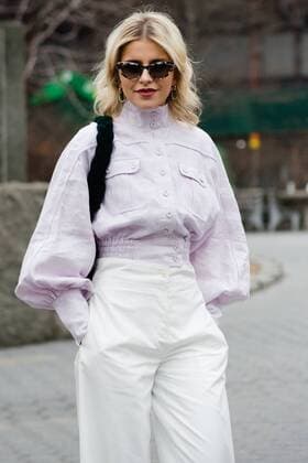 Blogger Caroline Daur attending the Zimmermann show during New York Fashion Week - Feb 11, 2019 - NYFW: Fall 2019 Street Style Day 5, New York New York United States  Copyright: xx h_00580011
