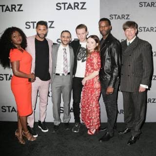 12 February 2019 - Los Angeles, California - Yetide Badaki, Ricky Whittle, Omid Abtahi, Bruce Langley, Emily Browning, Demore Barnes, Crispin Glover. 2019 Starz Winter TCA Tour held at 71Above. Photo Credit: PMA AdMedia 235272 2019-02-12 Etats-Unis  Copyright: xAdMediax STAR_235272_126