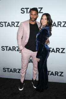 Ricky Whittle and Olivia Munn at the Starz Red Carpet Event on 12 02 2019 as part of the Winter TCA Tour in Los Angeles 2019 Winter TCA Tour Starz Red Carpet Event in Los Angeles