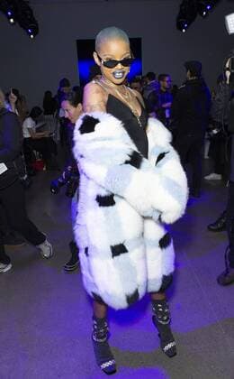 USA: Christian Cowan Fall Winter 2019 Collection backst Slick Woods attends runway for Christian Cowan Fall Winter collection show at Spring Studios New York New York United States Spring Studios  LevxRadin