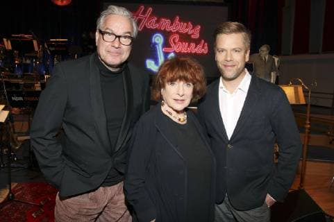 Stefan Gwildis Hannelore Hoger and Tom Gaebel at the Hamburg Sounds Concert Heinz Erhardt his music at Rolf Liebermann Studio Hamburg 13 02 2019 Foto:xgbrcix xFuturexImage