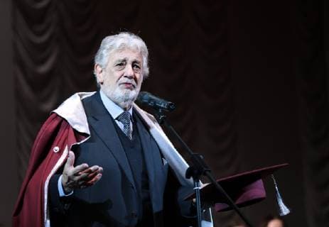 Entertainment Bilder des Tages Spanish opera singer Placido Domingo delivers a speech after he accepted the Honorary Professor title at the Pyotr Tchaikovsky National Music Academy of Ukraine (NMAU) in Kyiv, capital of Ukraine, February 14, 2019. Ukrinform. Placido Domingo becomes honorary professor of Ukraine s Music Academy  Copyright: xDanilxShamkinx