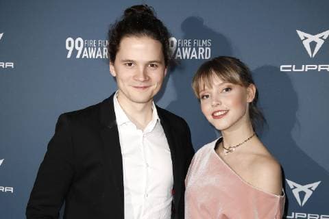 Lina Larissa Strahl and Tilman Poerzgen at the 99 Fire Films Award 2019 as part of the 69 Berlinale International Fim Festival on 14 02 2019 in Berlin 99Fire Films Award 2019 in Berlin