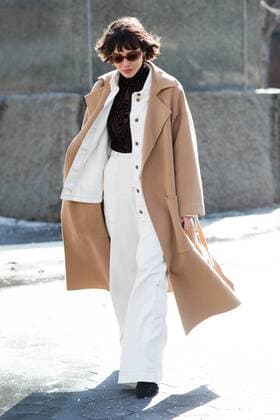 A chic showgoer attending the Staud show during New York Fashion Week - Feb 13, 2019 - NYFW: Fall 2019 Street Style Day 7, New York New York United States  Copyright: xMichellexSangsterx h_00581009