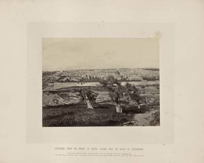 Jerusalem, From the Mount of Olives, Looking Over the Valley of Jehoshaphat; Francis Frith (English, 1822 - 1898); Jerusalem, Palestine; about 1865; Albumen silver print  Copyright: LCD2_180906_18429