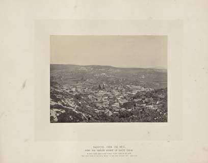 Nazareth, From the West, with the Distant Summit of Mount Tabor; Francis Frith (English, 1822 - 1898); Nazareth, Palestine; about 1865; Albumen silver print  Copyright: LCD2_180906_18435