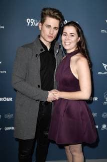 Falco Punch with girlfriend Sara at the 99Fire Films Award during the Berlinale 2019 at the Alexanderplatz substation Berlin 14 02 2019 Foto:xF.xKernx xFuturexImage