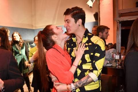Klaudia Giez with friend Felipe Soares at the 99Fire Films Award during the Berlinale 2019 at the Alexanderplatz substation Berlin 14 02 2019 Foto:xF.xKernx xFuturexImage