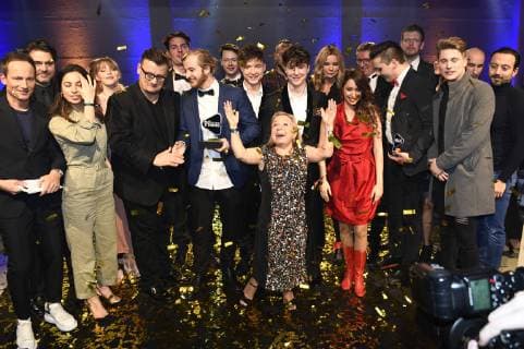 The jury with the prizewinners at the 99Fire Films Award during the Berlinale 2019 at the Alexanderplatz substation Berlin 14 02 2019 Foto:xC.xNiehausx xFuturexImage