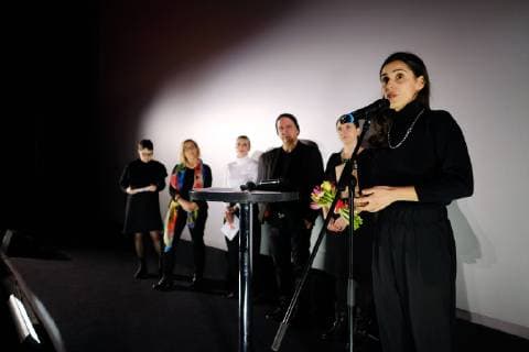 Compass Perspective Prize awarded to director and actress Maryam Zaree during the 69th Berlin International Film Festival snapshot photography xK M Krause