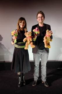 Awarding of the Kompagnon Förderpreis to director Ana Felicia Scutelnicu and director Julian Pörksen during the 69 International Film Festival Berlin snapshot photography xK M Krause