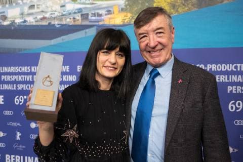 Award of the Gilde Film Prize for the film GOD EXISTS HER NAME IS PETRUNYA at the 69th Berlin International Film Festival snapshot photography xSeeliger