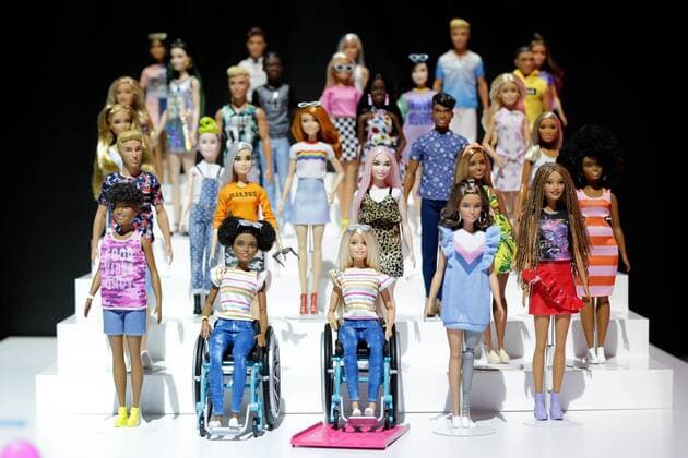 Barbie dolls from Mattel are on display at the at 116th American International Toy Fair at the Jacob K. Javits Convention Center in New York City on February 16, 2019. This is largest toy and youth product marketplace in the Western Hemisphere, bringing together more than 1,000 exhibiting manufacturers, distributors, importers and sales agents from around the globe to showcase their toy and entertainment products.  NYP20190216159 JOHNxANGELILLO