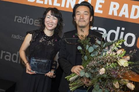 Director Hikari with her producer and film producer during the Panorama Audience Award ceremony PPP on the occasion of the 69 Berlin International Film Festival 69 Berlin International Film Festival Award ceremony