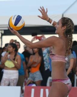 MIAMI BEACH, FL - FEBRUARY 17: Model seen at Model Beach Volleyball Tournament takes places each year in Miami Beach Oceanfront between 7th and 8th. The free event open to the public features top model agencies, as well as some of the top professional volleyball players across the world, competing in a co-ed beach volleyball tournament. These top agencies include Next, CGM, Elite, Ford, MC2, Mega, Front, Green, BMG, Runways, 2BC, Wilhelmina, K2, DAS & Dorothy Combs on February 17, 2019 in Miami Beach, Florida. ..People: Model. Miami Beach United States Of America - ZUMAs214 20190217_zba_s214_135 Copyright: xSMGx