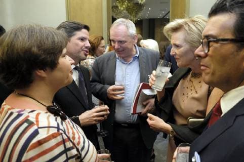 Princess Astrid of Belgium pictured at a briefing after the arrival of the Belgian delegation in Mexico city, Sunday 17 February 2019. Several federal and regional ministers accompany the princess on a economic mission to Mexico from 17 to 24 February.  ERICxLALMAND 05532825