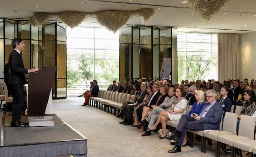 Ambassador of Belgium to Mexico, Antoine Evrard a briefing after the arrival of the Belgian delegation in Mexico city, Sunday 17 February 2019. Several federal and regional ministers accompany the princess on a economic mission to Mexico from 17 to 24 February.  ERICxLALMAND 05532821