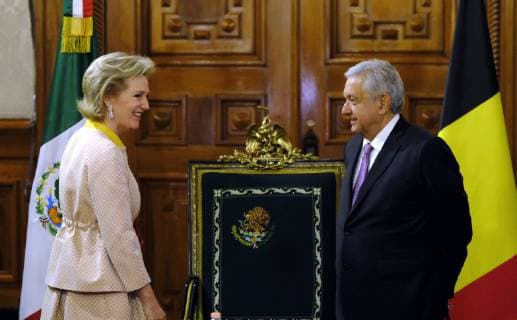 Entertainment Bilder des Tages Princess Astrid of Belgium and President of Mexico, Andres Manuel Lopez Obrador pictured during a meeting at the presidential palace on the second day of a Belgian economic mission to Mexico, Monday 18 February 2019. Several federal and regional ministers accompany the princess on an economic mission to Mexico from 17 to 24 February.  ERICxLALMAND 05533343