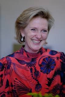 Princess Astrid of Belgium laughs during a informal moment with the press on the third day of a Belgian economic mission to Mexico, Tuesday 19 February 2019. Several federal and regional ministers accompany the princess on an economic mission to Mexico from 17 to 24 February.  ERICxLALMAND 05534114