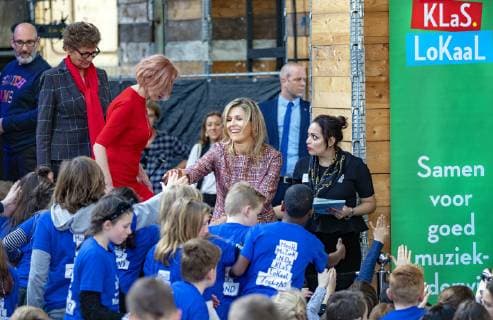 Entertainment Bilder des Tages 20-02-2019 Music Queen Maxima during the signing of the local music education cooperation covenant at the Lasloods in Vlissingen.  Copyright: xPPEx
