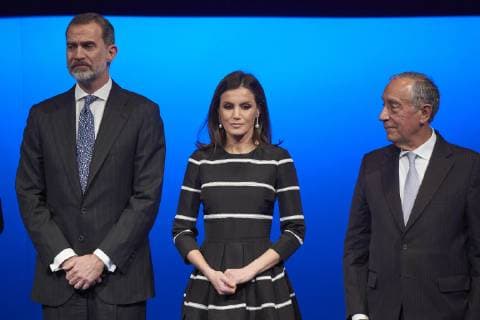 20-02-2019 Madrid Queen Letizia and King Felipe during the ‘’World peace & Liberty award’’ at the closing session of the ‘’World law congress, WLC, of the ‘’World jurist association, WJA at the royal theatre in Madrid. No Spain  Copyright: xPPE THORTONx