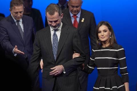 20-02-2019 Madrid Queen Letizia and King Felipe during the ‘’World peace & Liberty award’’ at the closing session of the ‘’World law congress, WLC, of the ‘’World jurist association, WJA at the royal theatre in Madrid. No Spain  Copyright: xPPE THORTONx