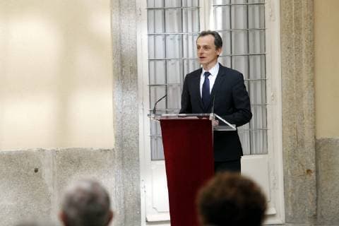 Spanish King Felipe VI and Queen Letizia Ortiz during the International Research Prize in the El Pardo Palace in Madrid on Wednesday 21 February 2019 Cordon Press