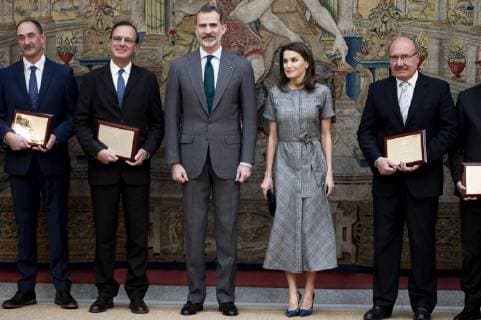 February 21, 2019 - Madrid, Spain - King Felipe VI of Spain and Queen Letizia of Spain during the delivery of the national research awards 2018 at El Pardo Palace in Madrid, Spain. 21 February. ( Borja B. Hojas COOLMedia NurPhoto) Madrid Spain  - ZUMAn230 20190221_zaa_n230_296 Copyright: xCoolmediax