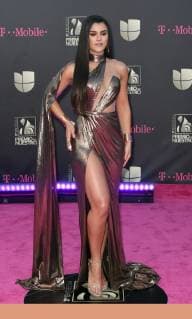 Clarissa Molina walks the red carpet at the Univision 2019 Premio Lo Nuestro a La M?sica Latina award show at the American Airlines Arena in Miami,Florida, February 21, 2019.  MIA20190221134 GARYxIxROTHSTEIN