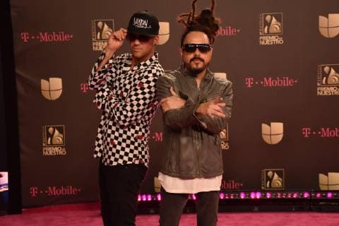 Members of the musical group Locos Por Juana pose on the magenta carpet of the Lo Nuestro Awards at the American Airlines Arena in Miami, USA, 21 February 2019. Lo Nuestro celebrates today a new edition of these popular voting awards organized by the network Univision and which awards the best Hispanic artists of the last year. Lo Nuestro Awards 2019 !ACHTUNG: NUR REDAKTIONELLE NUTZUNG!  Copyright: xGastonxDexCardenasx AME6869 20190222-636864063607143055