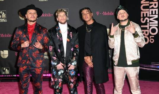 Piso 21 walks the red carpet at the Univision 2019 Premio Lo Nuestro a La Musica Latina award show at the American Airlines Arena in Miami, Florida, February 21, 2019.  MIA20190221165 GARYxIxROTHSTEIN