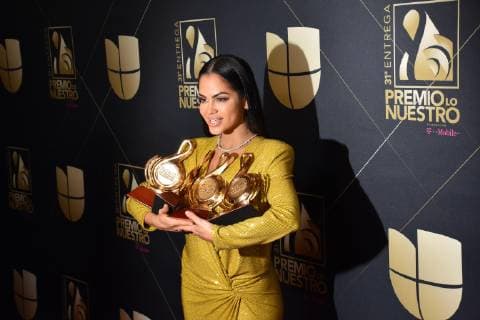 Dominican Natti Natasha poses during the Lo Nuestro Awards at the American Airlines Arena in Miami, USA, 21 February 2019. Lo Nuestro celebrates today a new edition of these popular voting awards organized by the network Univision and which awards the best Hispanic artists of the last year. Lo Nuestro Awards 2019 !ACHTUNG: NUR REDAKTIONELLE NUTZUNG!  Copyright: xGastonxDexCardenasx AME6954 20190222-636864146373510334
