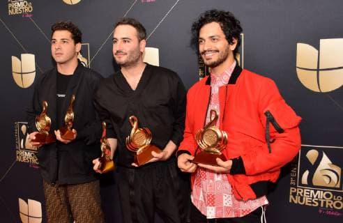 Group Reik members pose during the Lo Nuestro Awards at the American Airlines Arena in Miami, USA, 21 February 2019. Lo Nuestro celebrates today a new edition of these popular voting awards organized by the network Univision and which awards the best Hispanic artists of the last year. Lo Nuestro Awards 2019 !ACHTUNG: NUR REDAKTIONELLE NUTZUNG!  Copyright: xGastonxDexCardenasx AME6966 20190222-636864146399447780