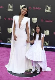 MIAMI, FL - FEBRUARY 21: Chiquinquira Delgado and Carlota Valentina at the 31st Annual Premio Lo Nuestro at the AmericanAirlines Arena in Miami, Florida on February 21, 2019. Copyright: xMajoxGrossix