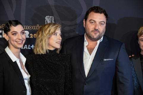 February 22, 2019 - Paris, Ile de FRANCE, France - Lea Drucker and Denis Menouchet are seen on the red carpet during the Cesar Film Awards 2019 at the Salle Pleyel in Paris, France. Paris France - ZUMAs197 20190222_zaa_s197_223 Copyright: xThierryxLexFouillex