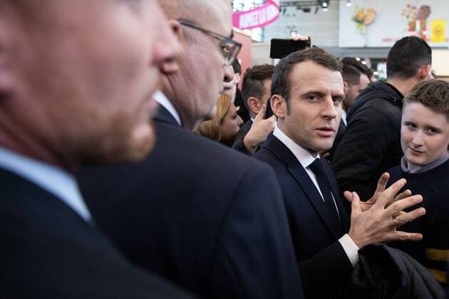 News Themen der Woche KW08 News Bilder des Tages Paris, Macron besucht Landwirtschaftsmesse Paris, France, February 23, 2019 - French President Emmanuel Macron visits the 56th International Agriculture Fair (Salon de l Agriculture) at the Porte de Versailles exhibition center.  Copyright: xAlexisxSciardx