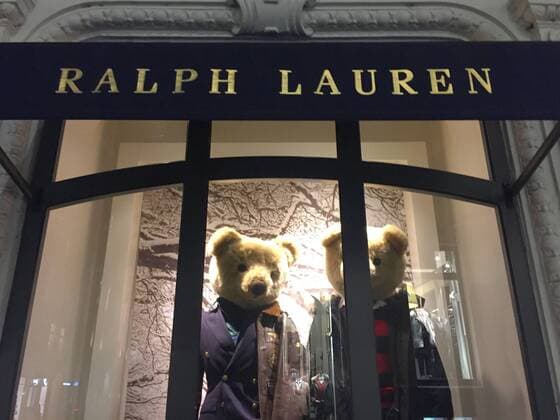 Logo of Polo Ralph Lauren over a branch in Hamburg 23 01 2019