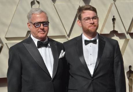 Scott Wittman (L) and guest arrive on the red carpet for the 91st annual Academy Awards at the Dolby Theatre in the Hollywood section of Los Angeles on February 24, 2019.  LAP20190224035 JIMxRUYMEN