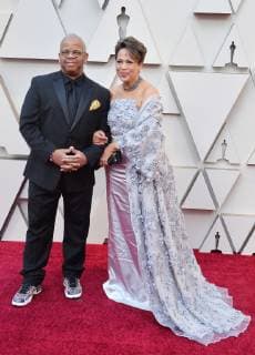 Terence Blanchard (L) and Robin Burgess arrive on the red carpet for the 91st annual Academy Awards at the Dolby Theatre in the Hollywood section of Los Angeles on February 24, 2019.  LAP20190224058 JIMxRUYMEN