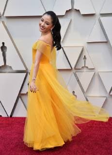 Constance Wu arrives on the red carpet for the 91st annual Academy Awards at the Dolby Theatre in the Hollywood section of Los Angeles on February 24, 2019.  LAP20190224528 JIMxRUYMEN