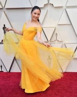 Constance Wu arrives on the red carpet for the 91st annual Academy Awards at the Dolby Theatre in the Hollywood section of Los Angeles on February 24, 2019.  LAP20190224530 JIMxRUYMEN