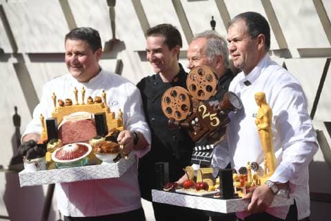 February 24, 2019 - Los Angeles, California, U.S - WOLFGANG PUCK AND CREW during red carpet arrivals for the 91st Academy Awards, presented by the Academy of Motion Picture Arts and Sciences (AMPAS), at the Dolby Theatre in Hollywood. Los Angeles U.S. - ZUMAz03_ 20190224_zbp_z03_009 Copyright: xKevinxSullivanx