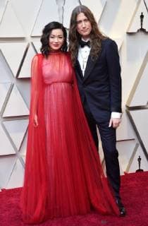 Serena McKinney (L) and Ludwig Goransson arrive on the red carpet for the 91st annual Academy Awards at the Dolby Theatre in the Hollywood section of Los Angeles on February 24, 2019.  LAP20190224540 JIMxRUYMEN