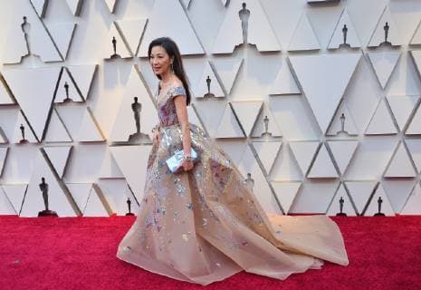 Michelle Yeoh arrives on the red carpet for the 91st annual Academy Awards at the Dolby Theatre in the Hollywood section of Los Angeles on February 24, 2019.  LAP20190224104 JIMxRUYMEN