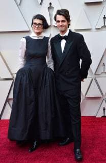 Alexandra Byrne and guest arrive on the red carpet for the 91st annual Academy Awards at the Dolby Theatre in the Hollywood section of Los Angeles on February 24, 2019.  LAP20190224105 JIMxRUYMEN