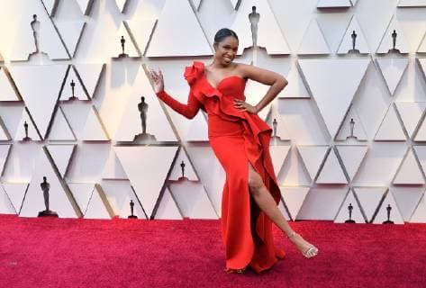 Jennifer Hudson arrives on the red carpet for the 91st annual Academy Awards at the Dolby Theatre in the Hollywood section of Los Angeles on February 24, 2019.  LAP20190224142 JIMxRUYMEN