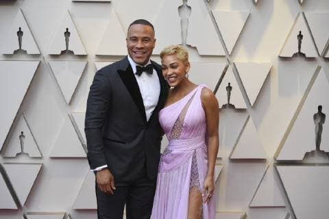 February 24, 2019 - Los Angeles, California, U.S - DeVON FRANKLIN AND MEAGAN GOOD during red carpet arrivals for the 91st Academy Awards, presented by the Academy of Motion Picture Arts and Sciences (AMPAS), at the Dolby Theatre in Hollywood. Los Angeles U.S. - ZUMAz03_ 20190224_zbp_z03_035 Copyright: xKevinxSullivanx