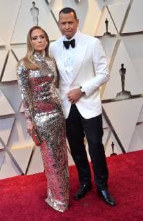 (L-R) Jennifer Lopez and Alex Rodriguez arrive on the red carpet for the 91st annual Academy Awards at the Dolby Theatre in the Hollywood section of Los Angeles on February 24, 2019.  LAP20190224188 JIMxRUYMEN